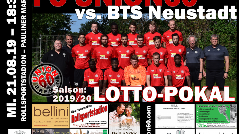 Einzug ins Achtelfinale des Lotto – Pokals gelungen  – Team gewinnt mit 2:1 (0:0) gegen die BTS Neustadt