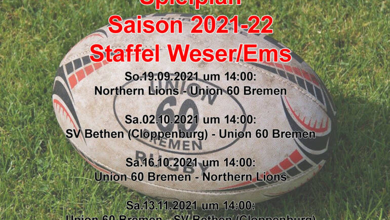 Spielplan der Saison 2021/22